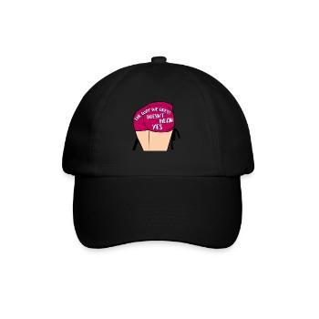 Die Art und Weise, wie wir uns kleiden, bedeutet nicht ja - Baseballkappe - Schwarz/Schwarz - Vorne
