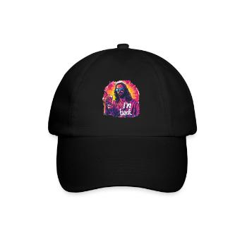 Jesus Christus Ostern, Ich Bin Zurück Party - Baseballkappe - Schwarz/Schwarz - Vorne