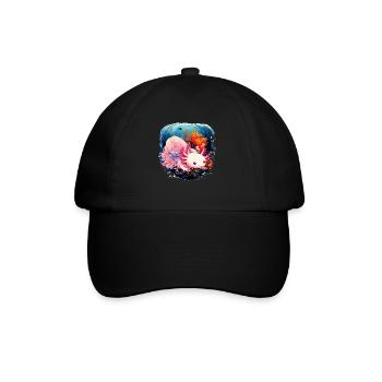 Axolotl - Baseballkappe - Schwarz/Schwarz - Vorne