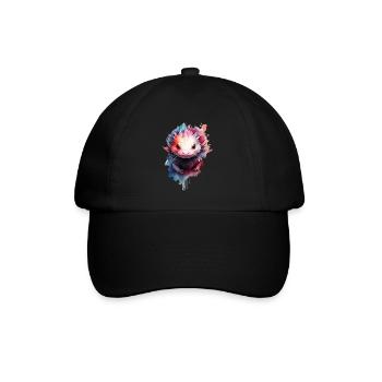 Axolotl - Baseballkappe - Schwarz/Schwarz - Vorne