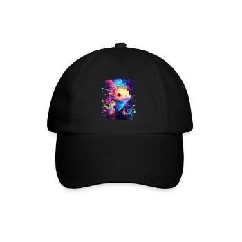 Axolotl - Baseballkappe - Schwarz/Schwarz - Vorne