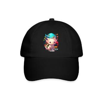 Axolotl - Baseballkappe - Schwarz/Schwarz - Vorne