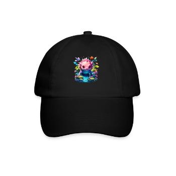 Axolotl - Baseballkappe - Schwarz/Schwarz - Vorne
