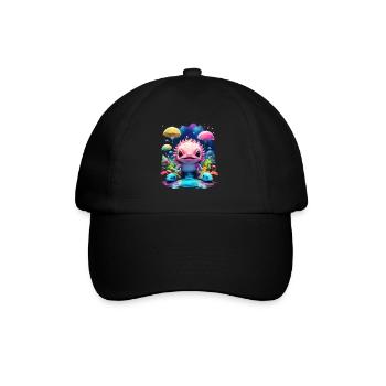 Axolotl - Baseballkappe - Schwarz/Schwarz - Vorne
