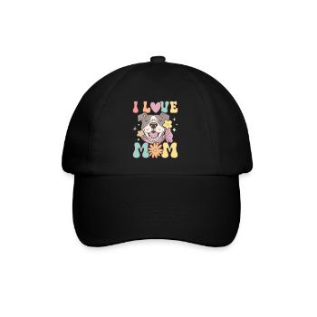 Groovy Pitbull Maman Amoureuse des chiens - Casquette classique - noir/noir - Devant