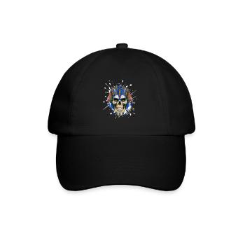 Pharaoh Skull Skeleton Colorful - Baseball Cap - black/black - Front