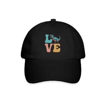 LOVE Trex Tyrannosaurus rex Dinosaure - Casquette classique - noir/noir - Devant