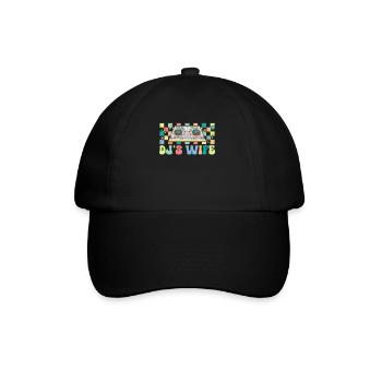 DJ's Wife Groovy Disc Jockey Turntable - Baseball Cap - black/black - Front