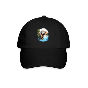 Bass Fish - Baseball Cap - black/black - Front