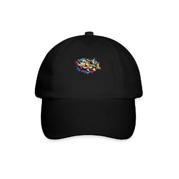 Bass Fish - Baseball Cap - black/black - Front