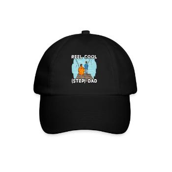 Reel Cool Step Dad - Baseball Cap - black/black - Front