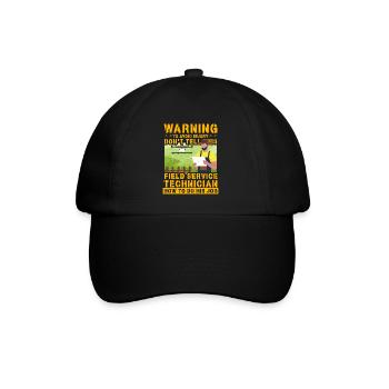 Warnung, um Verletzungen zu vermeidenSagen Sie es diesem Feld nicht - Baseballkappe - Schwarz/Schwarz - Vorne