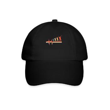 Chasse Chasseur Chasse Électrocardiogramme Battement de cœur - Casquette classique - noir/noir - Devant