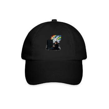 Fille papa Ange en deuil - Casquette classique - noir/noir - Devant
