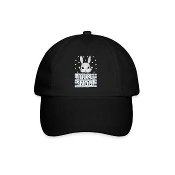 Funny Rabbit Bunny Boople Snoot Graphic for Os - Baseball Cap - black/black - Front