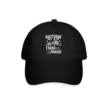 Raccoons Are Just Trash Pandas Raccoons Trash Pand - Baseball Cap - black/black - Front