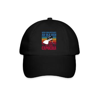 Ne sous-estimez jamais un vieil homme qui s’entraîne à la capoeira - Casquette classique - noir/noir - Devant