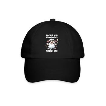 Sheep funny please keep your mouth shut - Baseball Cap - black/black - Front