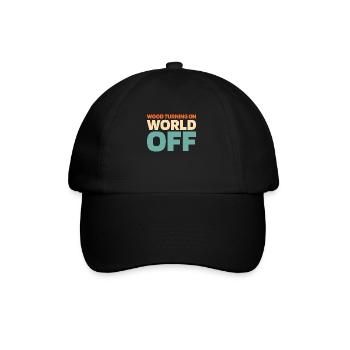 Woodturning Turner Wood Turning On World Off - Baseball Cap - black/black - Front