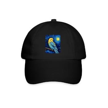 Wellensittich Wellensittich Papagei Vogel Starry N - Baseballkappe - Schwarz/Schwarz - Vorne