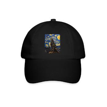 loup-garou loups hurlant peinture nuit étoilée - Casquette classique - noir/noir - Devant