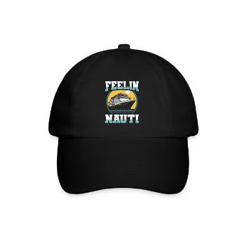 Kreuzfahrt Feeling Nauti - Baseballkappe - Schwarz/Schwarz - Vorne