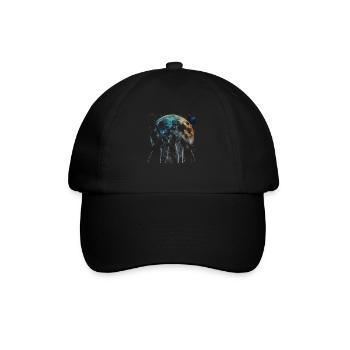 Bouvier australien chien chien lune hurlante - Casquette classique - noir/noir - Devant