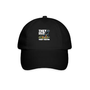 Lawn mower mowing - Baseball Cap - black/black - Front