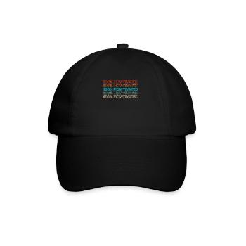 Rasenmäher Mähen - Baseballkappe - Schwarz/Schwarz - Vorne