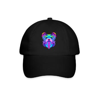 Popart de chien maltais - Casquette classique - noir/noir - Devant