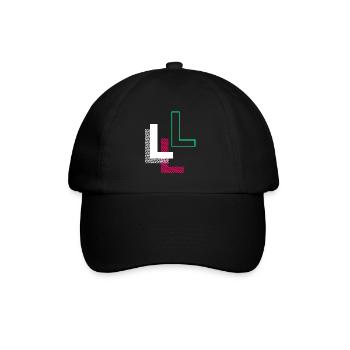 L Buchstabe - Baseballkappe - Schwarz/Schwarz - Vorne