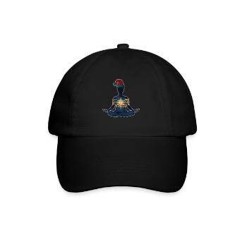Chakra Healing Healer Reiki Master Santa Hat - Baseball Cap - black/black - Front