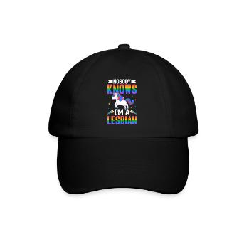 Personne ne sait que je suis une fierté lesbienne LGBTQ Arc-en-ciel - Casquette classique - noir/noir - Devant