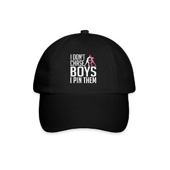 Lutteur Je ne chasse pas les garçons, je - Casquette classique - noir/noir - Devant