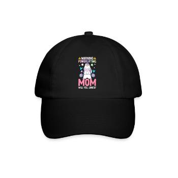 Powerlifting Mom Yell Loudly Powerlifter - Baseball Cap - black/black - Front