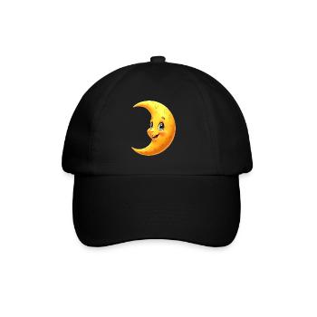 Moon Pajamas Crescent Sleeping Night Moon Costume - Baseball Cap - black/black - Front