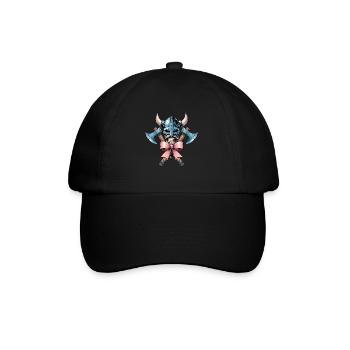 Coquette Bow Viking Norse Mythology Ribbon - Baseball Cap - black/black - Front