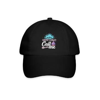 Need Cake Call Me Cake Artist Baker Cupcake - Casquette classique - noir/noir - Devant