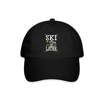 ski skiing - Baseball Cap - black/black - Front