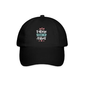 zukunft make up artist - Baseballkappe - Schwarz/Schwarz - Vorne