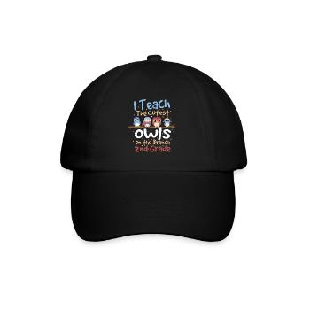 J’enseigne les hiboux les plus mignons - Professeur - Casquette classique - noir/noir - Devant