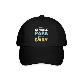 Dieser Geniale Papa Gehört Zu Emily - Baseballkappe - Schwarz/Schwarz - Vorne