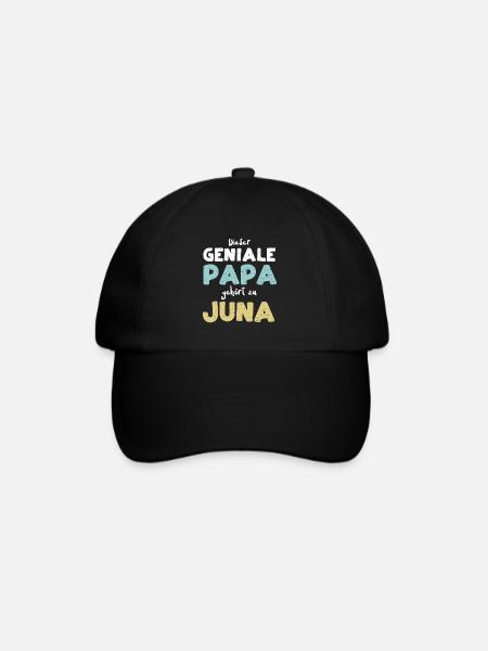 Dieser Geniale Papa Gehört Zu Juna - Baseballkappe - Schwarz/Schwarz