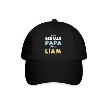 Dieser Geniale Papa Gehört Zu Liam - Baseballkappe - Schwarz/Schwarz - Vorne