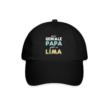 Dieser Geniale Papa Gehört Zu Lima - Baseballkappe - Schwarz/Schwarz - Vorne