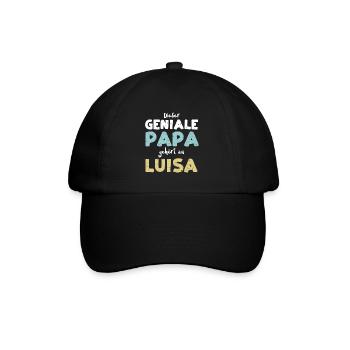 Dieser Geniale Papa Gehört Zu Luisa - Baseballkappe - Schwarz/Schwarz - Vorne