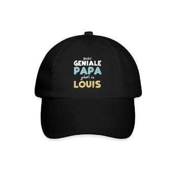 Dieser Geniale Papa Gehört Zu Louis - Baseballkappe - Schwarz/Schwarz - Vorne