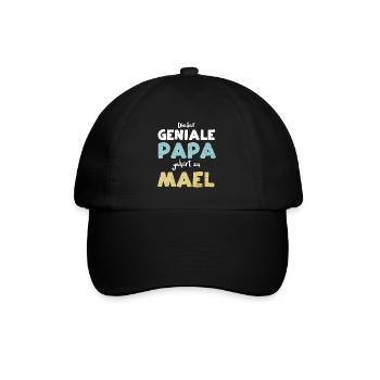 Dieser Geniale Papa Gehört Zu Mael - Baseballkappe - Schwarz/Schwarz - Vorne
