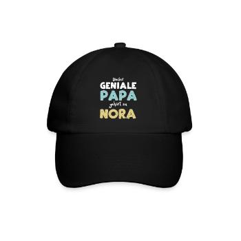 Dieser Geniale Papa Gehört Zu Nora - Baseballkappe - Schwarz/Schwarz - Vorne