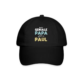 Dieser Geniale Papa Gehört Zu Paul - Baseballkappe - Schwarz/Schwarz - Vorne